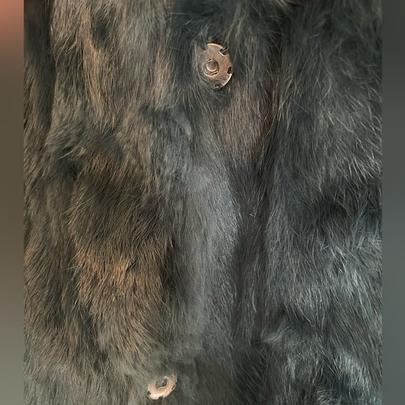 Dolce Cabo Teal Rabbit Fur Vest - Picture 4 of 6